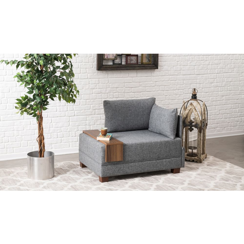 Fotelja Fly Armchair Right - Siva, Jednosjed slika 3