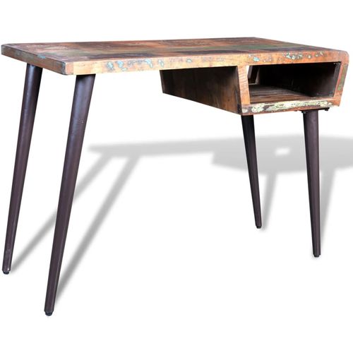 Radni stol od obnovljenog drva sa željeznim nogama slika 54