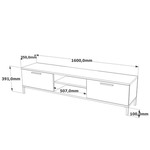 Woody Fashion TV jedinica, Atlantski bor Antracit, RL1-AA slika 6