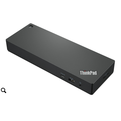 Lenovo Think 40B00300EU ThinkPad Thunderbolt 4 Dock Workstation Dock- EU- 2x Thunderbolt, 2x DisplayPort, 1x HDMI, 4x USB 3.1 Gen 2 (1 always-on), 1x USB-C 3.2 Gen 2, 1 x Combo Audio Jack, 1 x Gigabit Ethernet, Thunderbolt 4 Passive Split Cable, 300W AC adapter slika 1