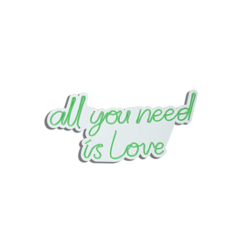 Wallity Ukrasna plastična LED rasvjeta, All You Need is Love - Green slika 11