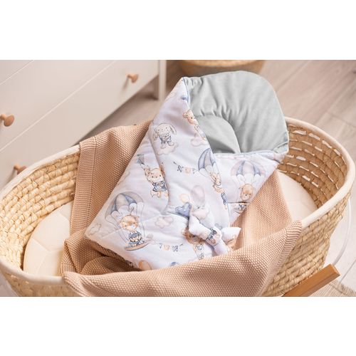 Dvostrani poplun za bebe 75x75cm padobranci slika 4