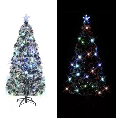 Umjetno božićno drvce sa stalkom LED 180 cm optička vlakna slika 26