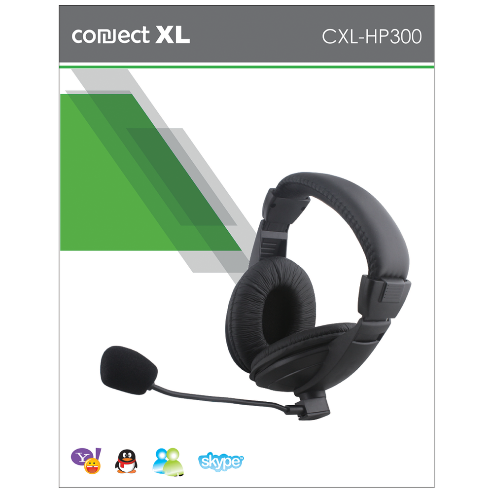 Connect XL Slušalice+mikrofon, set, konekcija Jack 3.5mm,kožni jastučić - CXL-HP300 slika 1