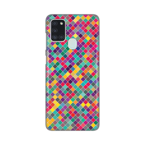 Torbica Silikonska Print Skin za Samsung A217F Galaxy A21s Colorful cubes slika 1