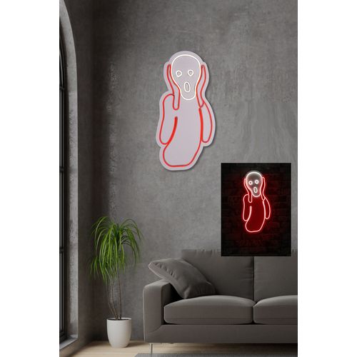 Wallity Ukrasna plastična LED rasvjeta, Scream - Red, White slika 13