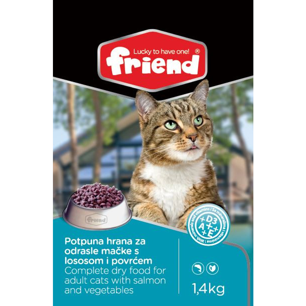 Friend suha hrana za mačke Losos 1,4kg slika 1