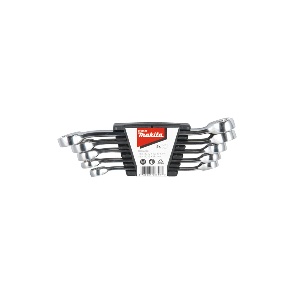 Makita - 5-dijelni set otvorenih okastih ključeva B-65545 (9×11, 10×12, 13×14, 15×17, 16×18 mm) slika 1