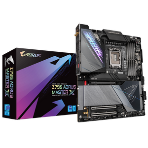Gigabyte Z790 AORUS MASTER X  LGA1700, Z790 Chipset, Supports Intel Core 13th and next-gen processors, 4xDDR5 DIMMs with XMP 3.0 memory module support, PCIe 5.0 x16 slot with 10X strength for graphics card