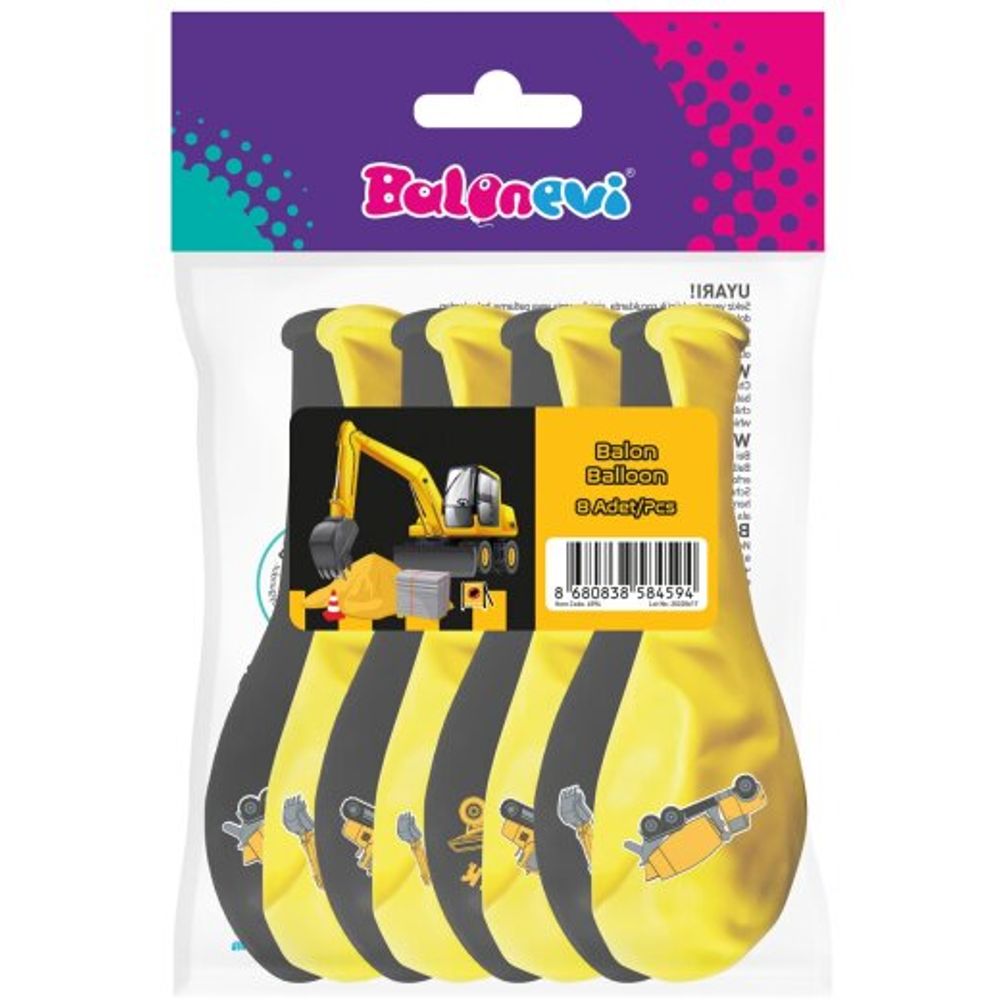 Baloni set 8/1 30 cm CONSTRUCTION slika 2