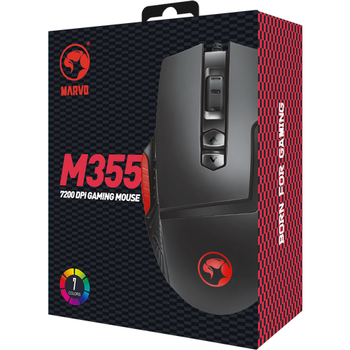 Marvo miš M355, crni slika 2