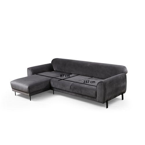 Atelier Del Sofa Kutna garnitura na razvlačenje, Antracit, Image Corner Left ( Chl-3R ) - Anthracite slika 8