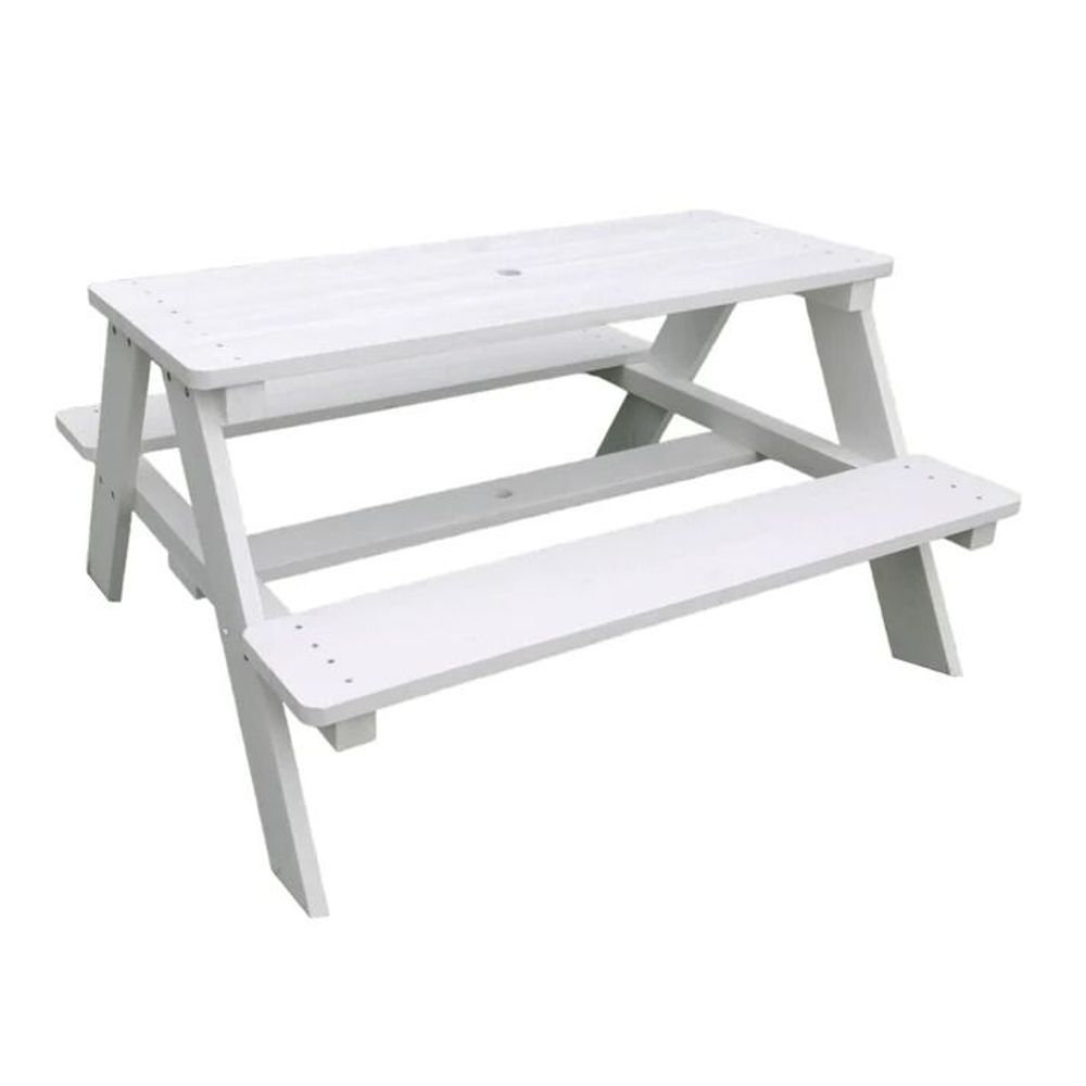 Kinder Home Drveni mini piknik sto sa klupama i suncobranom slika 4