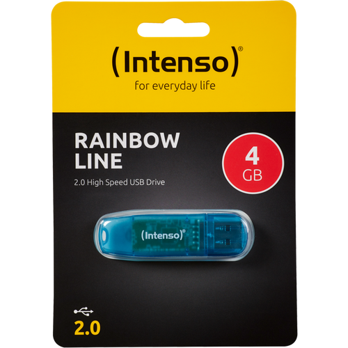 (Intenso) USB Flash drive 4GB Hi-Speed USB 2.0, Rainbow Line, PLAVI - USB2.0-4GB/Rainbow slika 1