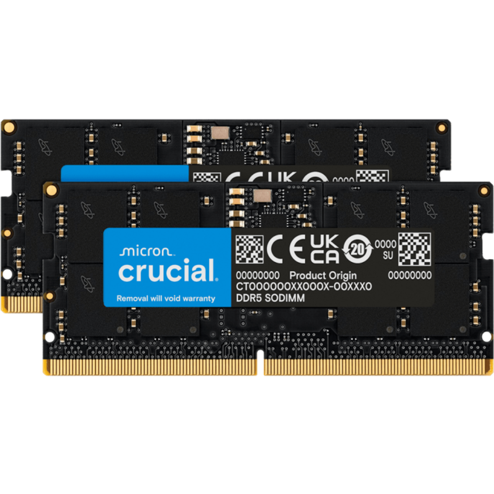 Crucial 48 GB Kit (2x24 GB) DDR5-5600 SODIMM CL46, 1.1 V slika 1