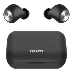 STREETZ Slušalice True Wireless TWS-110 in-ear, s kutijicom za punjenje, BT5 CRNE