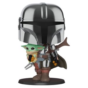 POP figure Star Wars Mandalorian - Mandalorian with Yoda Child 25cm