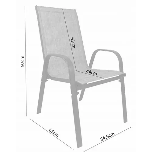 Vrtni set - Crna - Stol + stolice  slika 3