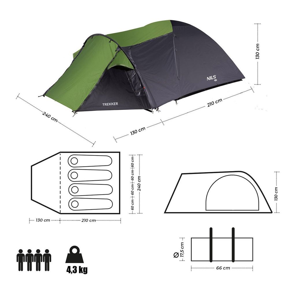 Nc6012 šator za kampiranje trekker nils camp slika 5