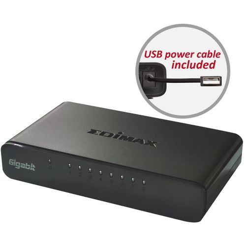 Edimax 8-Port Gigabit Desktop Switch 1 GBit/s, ES-5800G V3 slika 1