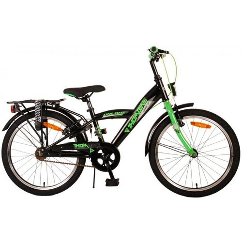 Volare Thombike 20" dječji bicikl s dvije ručne kočnice crno-zeleni slika 1