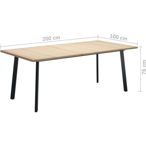 Blagovaonski stol 200 x 100 x 76 cm od borovine slika 20