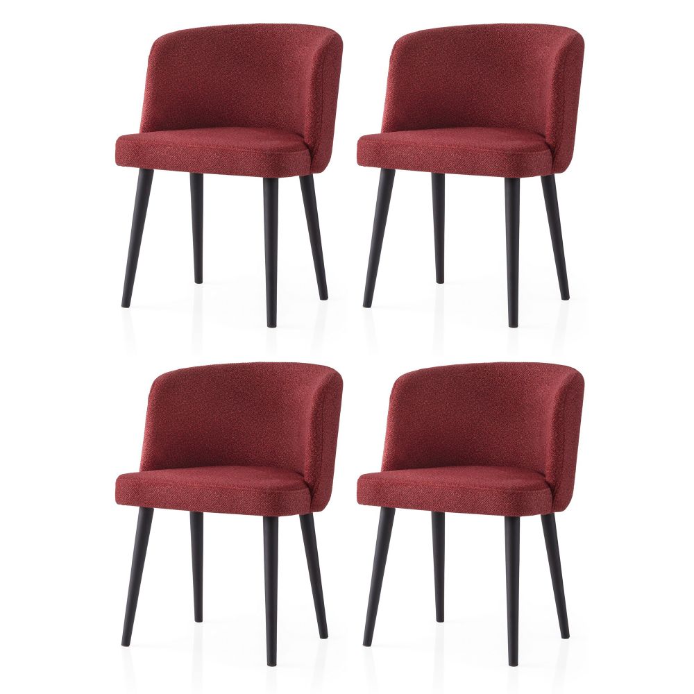 Soft - 4109 V4 Crna Crvena Stolica Set (4 Komada) slika 1
