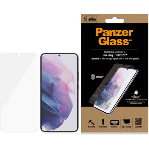 Panzerglass zaštitno staklo za Samsung S22 case friendly antibacterial slika 1