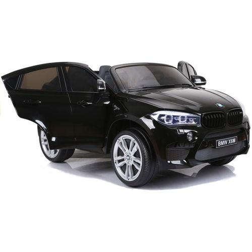 Licencirani BMW X6 M crni lakirani - dvosjed - auto na akumulator slika 4