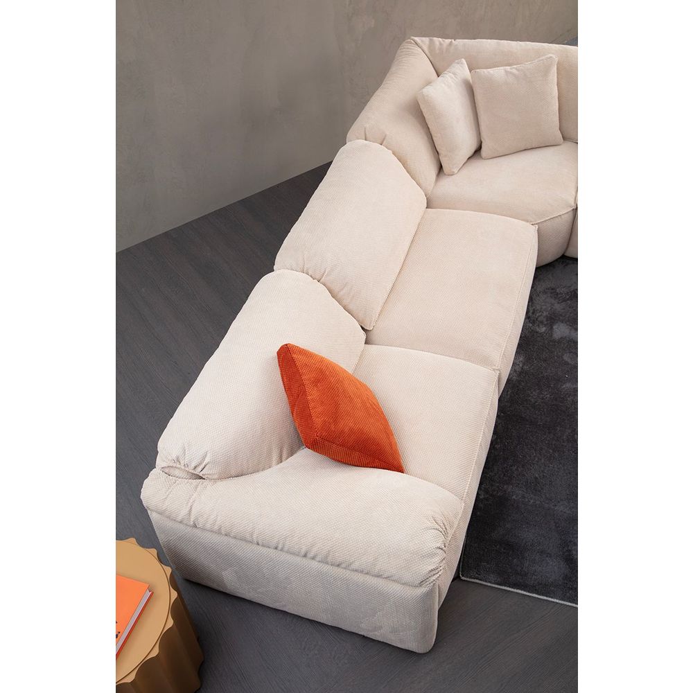 Ugaona Sofa Flamingo Corner 1 (L1+O1+C+O2+Chlr) - boja: krem slika 3