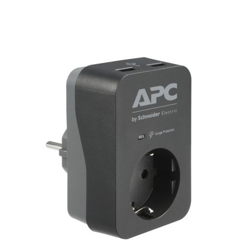 APC Essential SurgeArrest 1 Outlet 2 USB Ports Black 230V Germany slika 4