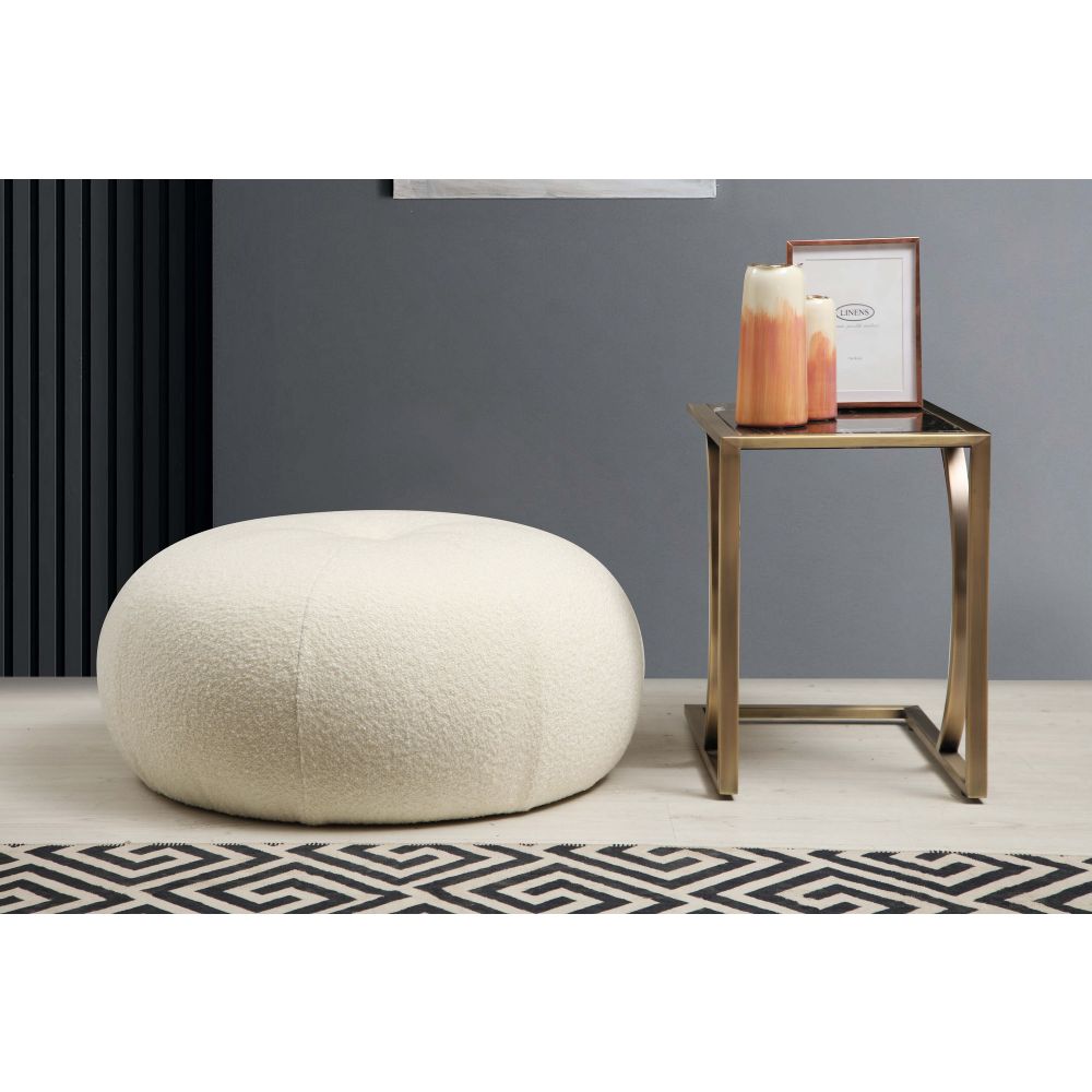 Tina - Bouclet White Pouffe slika 1