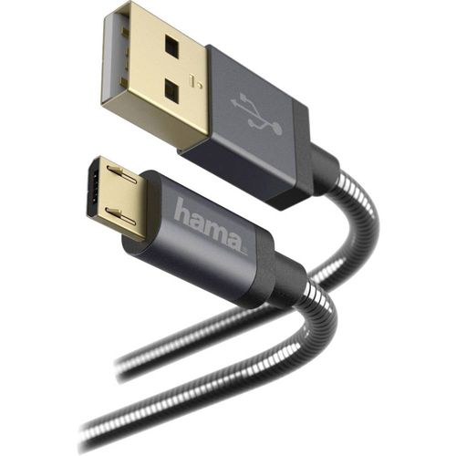 Hama USB kabel USB 2.0 USB-A utikač, USB-Micro-B utikač 1.50 m antracitna boja  00173625 slika 4