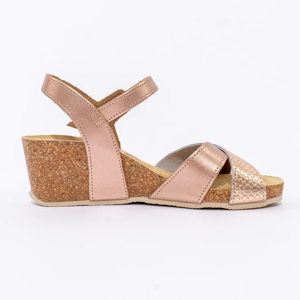 Vesna Anatomske sandale Sofia, Metal Roze slika 2