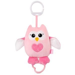 AMEK Plišana muzička igračka Sova 15cm, Pink