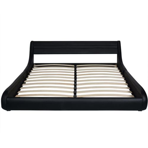 Krevet od umjetne kože s madracem LED crni 180 x 200 cm slika 16