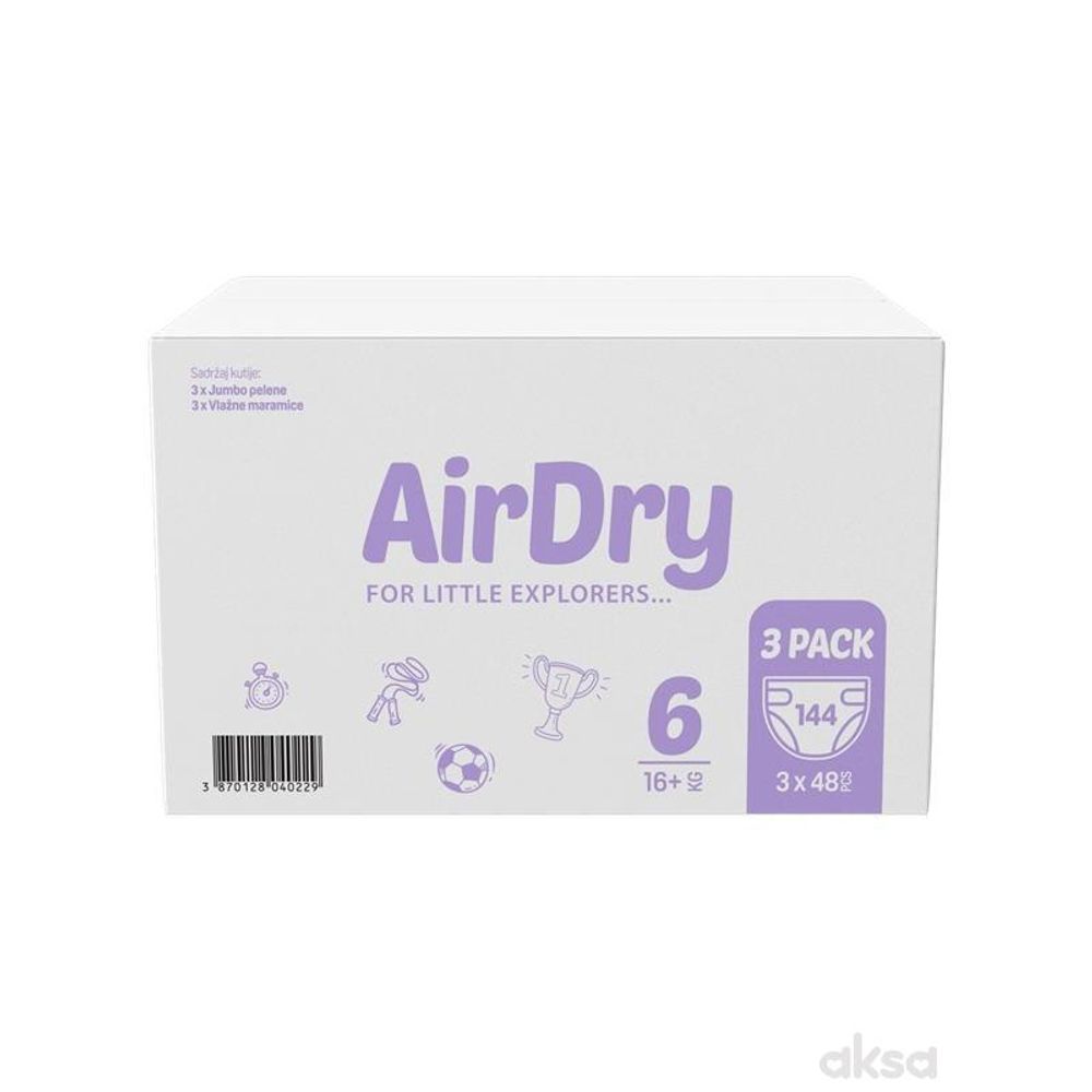 Violeta pelene Air Dry Junior  XXL - Mjesečno pakovanje slika 3