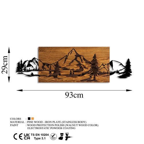 Mountain Range Walnut
Black Decorative Wooden Wall Accessory slika 6