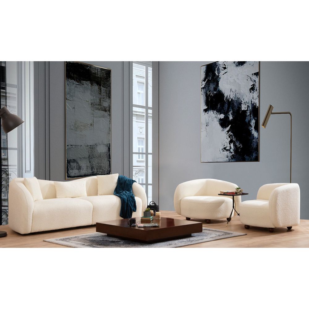 Venedik - Krem Sofa za Tri Osobe slika 4