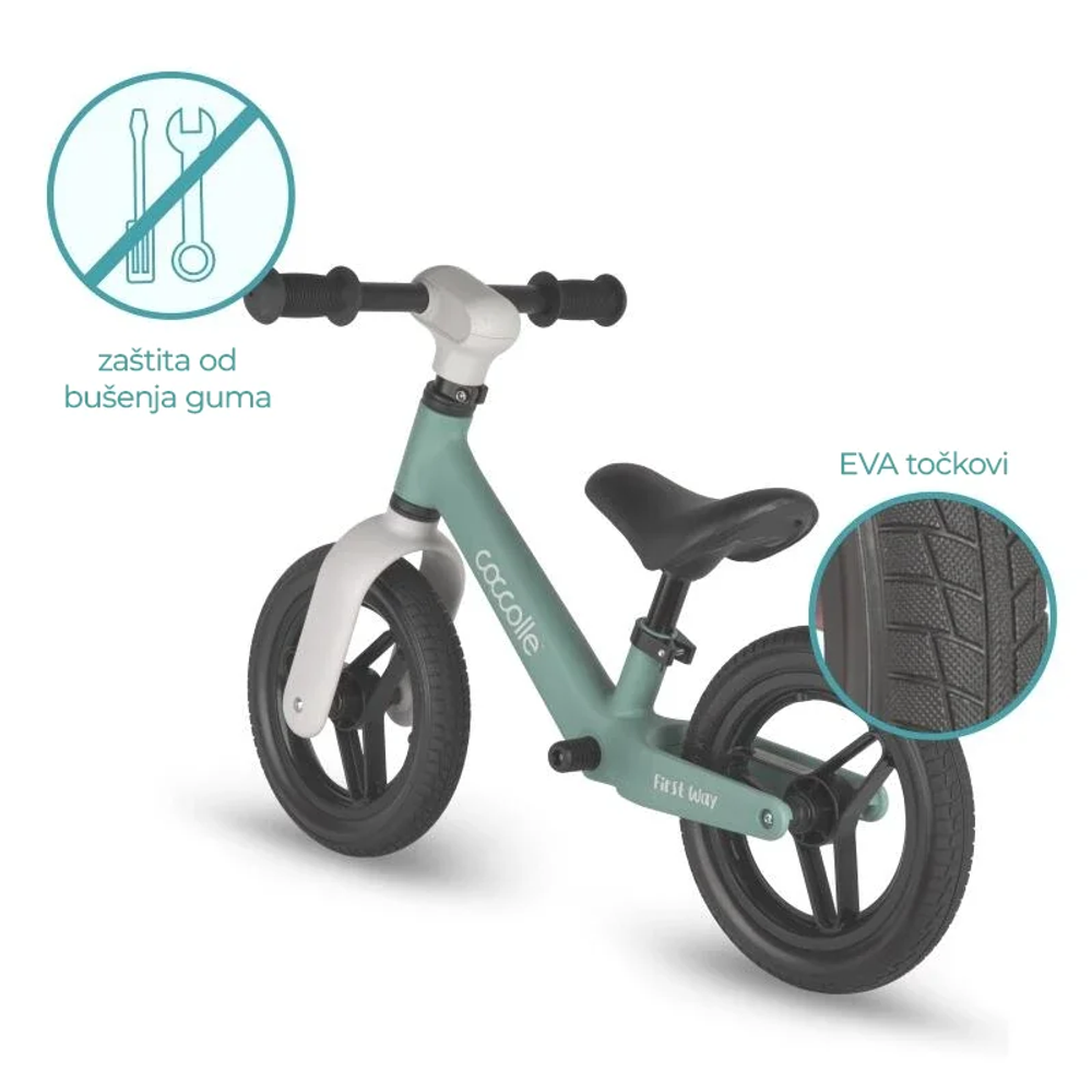 Coccolle® Balans bicikl First Way, Summer Mint slika 9