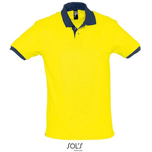 PRINCE muška polo majica sa kratkim rukavima - Limun žuta/teget, XL  slika 5