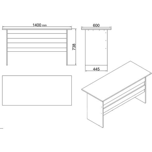 VO14 - BA Walnut
Anthracite Office Furniture Set slika 7