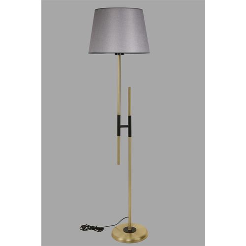 Felix Eskitme Lambader Pramit Hasır Gri Abajurlu Grey Floor Lamp slika 2