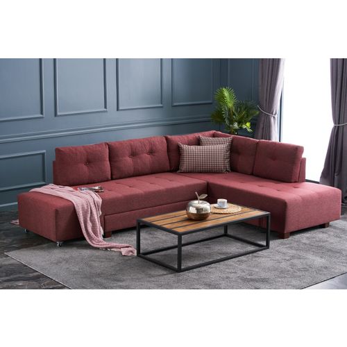 Atelier Del Sofa Manama Ugao Sofa na Razvlačenje Desno - Boja Vina Crvena Ugao Sofa-Krevet slika 2