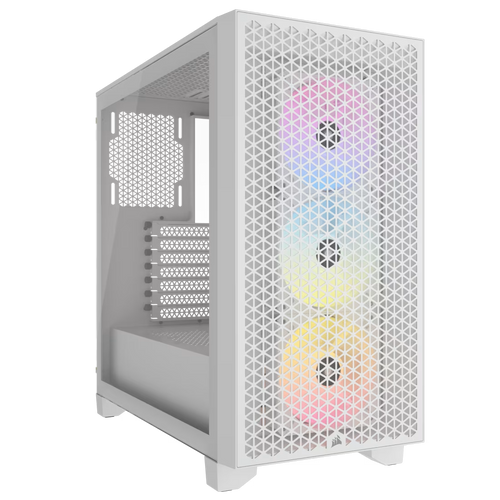 Corsair kućište 3000D RGB Airflow White Tempered Glass Mid-Tower slika 1