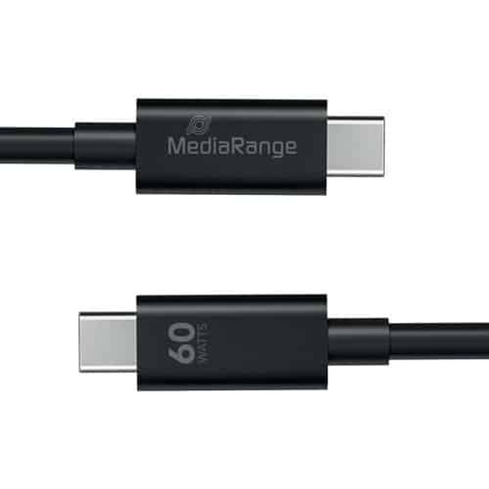 MediaRange kabel USB-C na USB-C za punjenje i prijenos podataka USB 3.0 PowDel. 5Gbit/s 1.2m, MRCS213 slika 1