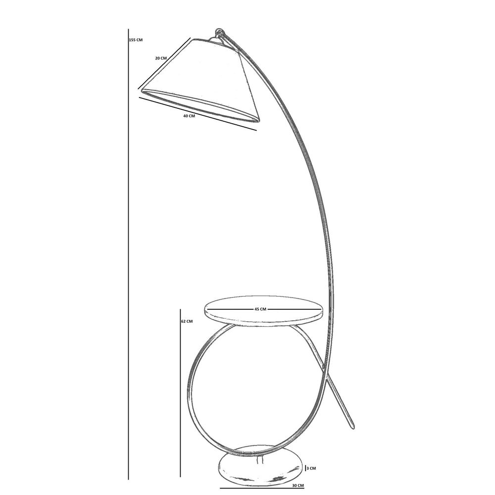 Opviq Podna lampa 415, crna slika 4