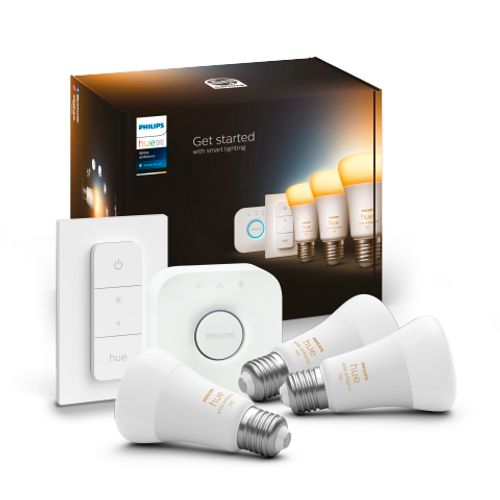 Pametna LED žarulja PHILIPS Hue Starter kit (3 žarulje E27, A60, 8W + dimmer + bridge) slika 2