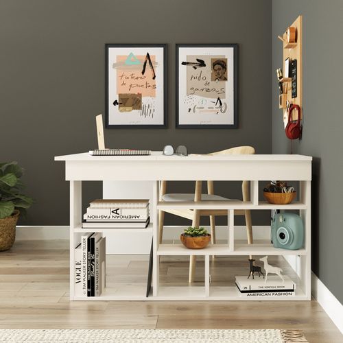 Ct5-W White Study Desk slika 3