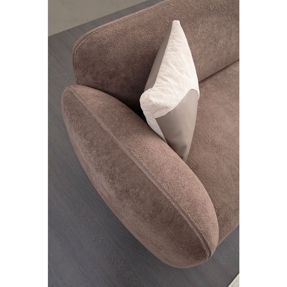 Ugaona sofa Pavia Corner 7 (L1,5+Cx+O1+O1+Chlr) - boje: krem smeđa slika 2